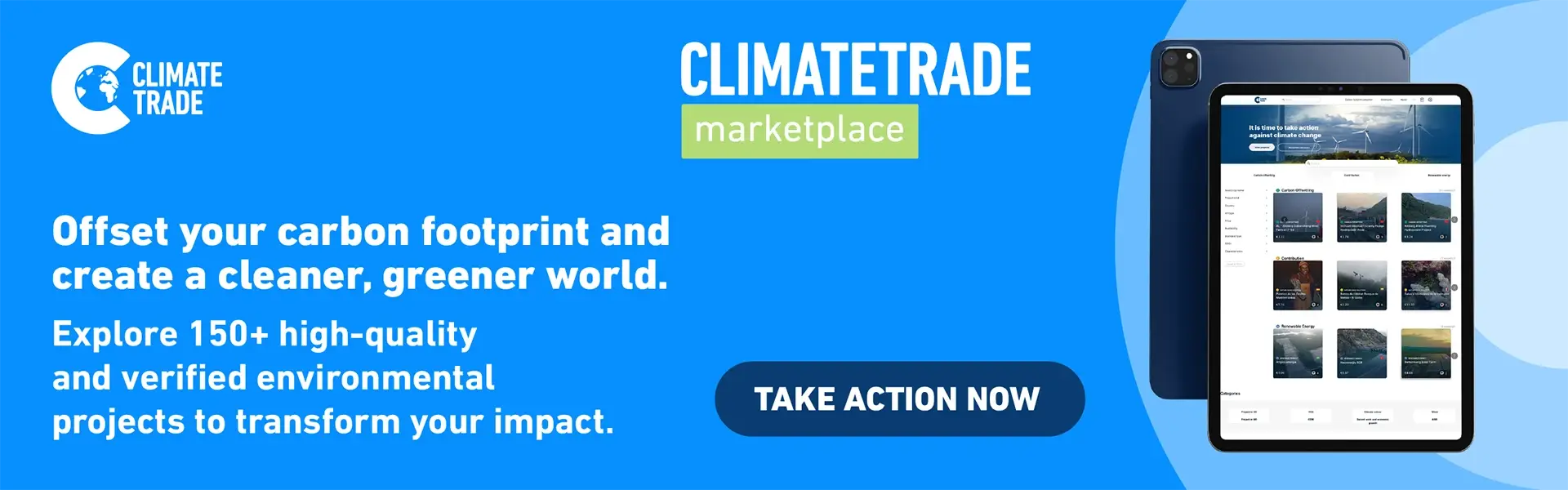 discover and buy carbon credits of different prices in a marketplace